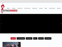 Tablet Screenshot of curiousmonkeytheatre.com